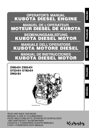 kubota operators manual